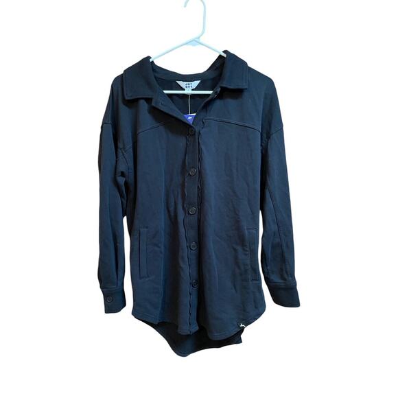 JoyLab Women's Long Sleeve Black Button Down Shacket S NWT - Picture 1 of 8
